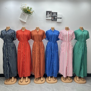 Robe Chemise Imprimée Mi-longue Décontractée Antistatique Nouvelle Collection Automne 2026 pour l'Europe et les États-Unis, Style Contraste Tendance - Product Image 1