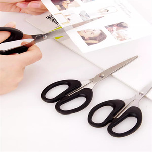 Tijeras de Acero Inoxidable Negras Multiusos para Manualidades, Corte de Papel de Oficina, Herramientas de Bricolaje para Estudiantes - Product Image 4