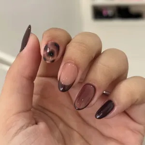 24 <span class=keywords><strong>Uñas</strong></span> <span class=keywords><strong>Postizas</strong></span> Negras Degradadas Puntiagudas para Arte de <span class=keywords><strong>Uñas</strong></span>, Puntas de <span class=keywords><strong>Uñas</strong></span> a Presión, <span class=keywords><strong>Uñas</strong></span> Artificiales Largas Almendradas Listas para Usar - Product Image 2