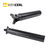 WENCERL Fraise à rainurer en V en carbure pour CNC, fraise à queue d'aronde YW45 55 60 degrés pour plaquettes DCMT08 DCMT11