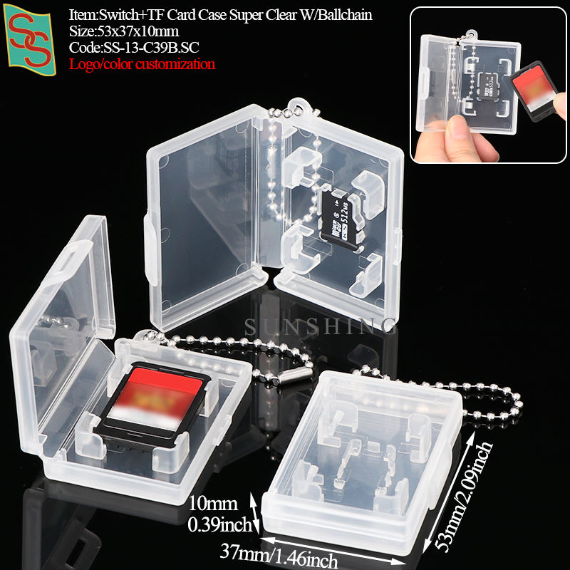 C39B Switch + Estuche para Tarjeta TF con Cadena de Bolas