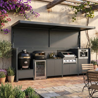 Nouveau produit – Abri de cuisine extérieur multifonctionnel en acier inoxydable 304 anti-moisissure pour barbecue, jardin et patio
