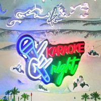 Enseigne néon LED personnalisée imprimée UV, intensité réglable USB, art mural ultra lumineux pour café, KTV, espace commercial, lumière décorative résistante aux intempéries