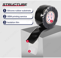 Maxwel KE30S Ruban isolant en silicone haute performance Câble électrique en caoutchouc auto-fusible étanche pour haute tension