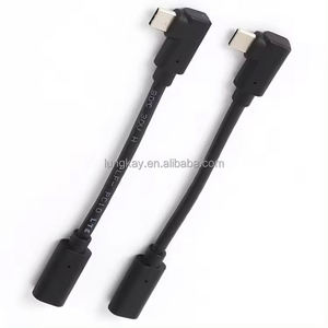 Cable de Extensión USB 3.1 con Ángulo de 90 Grados, Longitudes Personalizadas, USB 3.1 Gen 1 Tipo-C Macho a Hembra, Cables de Extensión USB Tipo C - Product Image 1