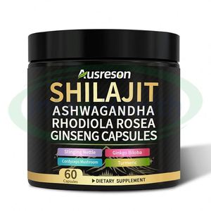 Ausreson All-in-1 <span class=keywords><strong>Ginseng</strong></span> Complex <span class=keywords><strong>Capsules</strong></span> Shilajit Ashwagandha Kurkuma Ginkgo Rhodiola Rosea Koreaanse Rode Panax <span class=keywords><strong>Ginseng</strong></span> <span class=keywords><strong>Capsules</strong></span> - Product Image 1