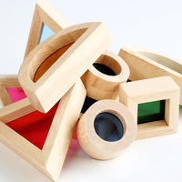 Missxiair-blocs de construction en bois pour enfants, arc-en-ciel, briques créatives colorées, puzzle, jouet éducatif précoce pour bébé