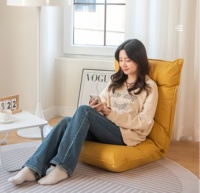 Tatami japonais moderne chaise décontractée simple face vers l'arrière tissu double pli pliant modulaire hauteur réglable canapé doux