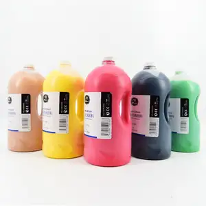 Niet-Toxisch 2l Hoge Stroom Waterdichte Verf 34 Kleuren Diy Acrylverf Speelgoed Handgemaakt Stof Papier Canvas