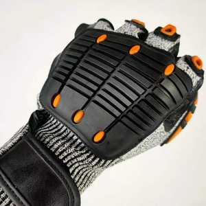 Guantes mecánicos de impacto <span class=keywords><strong>TPR</strong></span>, antivibración, para trabajos de carpintería y construcción - Product Image 4