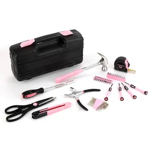 39pcs Hochwertige süße Reparatur Frauen Lady Pink Tool Kit für zu Hause
