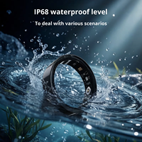 Bague Intelligente Personnalisée pour iOS/Android, Étanche, Suivi d'Activité Électronique, pour le Sport, le Sommeil et la Santé, Contrôle par Application, IA Intelligente
