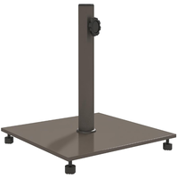 JH-Mech Support de parapluie stable en acier épaissi, finition bronze mat, sur roulettes et mobile, durable et à stabilité longue durée