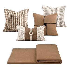 Echo Modern Minimalist Japanese Style Wabi Sabi Wood <strong>Orange</strong> Sofa <strong>Pillow</strong> Cover New Chinese Style Bed Cushion Decoration Hotels - Product Image 5