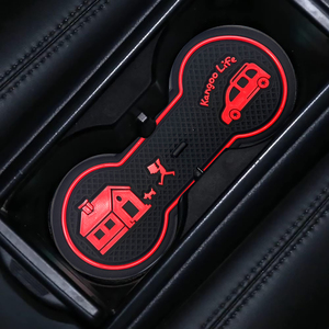 Sous-verre porte-gobelet pour Renault <span class=keywords><strong>Kangoo</strong></span> 2021- <span class=keywords><strong>2023</strong></span> Cup Pad Camry accessoires de voiture Tapis de tasse de voiture Rouge - Product Image 2
