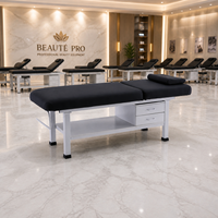 Table de massage professionnelle de luxe avec 2 tiroirs, table de soin réglable pour salon de beauté, spa, tatouage, capacité robuste de 660 lb
