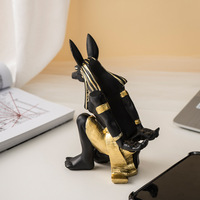 Grenzüberschreitende Anubis Epoxidharz-Skulptur Künstlerisches Handwerk Wohnzimmer-Dekoration Souvenir Kreative Altägyptische Volkskunst