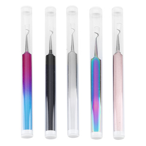 Stainless steel tweezers for removing blackheads, available in multiple colors, suitable for beauty salon use, precision tool - Product Image 3