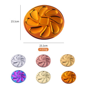 <strong>Creative</strong> Modern Korean-Style Polished Stainless Steel Round Food <strong>Serving</strong> <strong>Plate</strong> for Party Custom Logo Packaging - Product Image 6