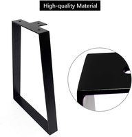 Pieds de table en métal noir de 28 pouces, pieds de bureau industriels robustes, pieds de meubles DIY pour la maison