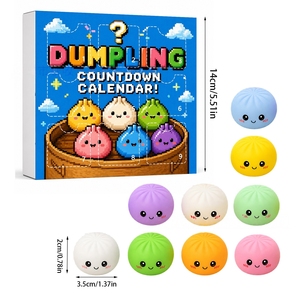 Calendrier de l'Avent Mystery Dumpling à Neuf Compartiments, Boîte Mystère, Jouet Fidget Squishy pour Enfants et Adultes - Product Image 3