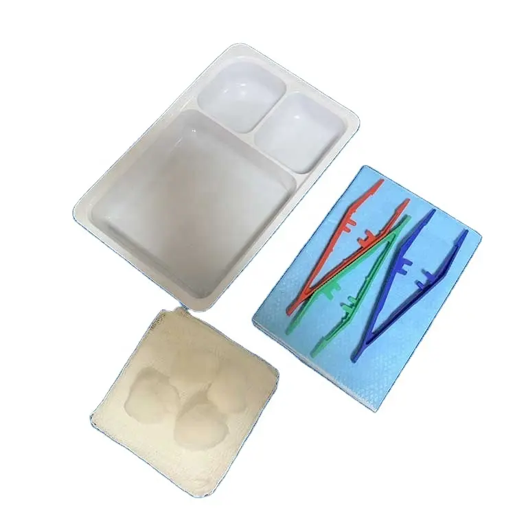 Kit de changement de pansement médical stérile Eo jetable, paquet de plateaux en plastique