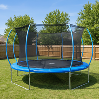 Trampoline de fitness extérieur de qualité supérieure avec filet de sécurité, tapis élastique haute résistance, disponible en 6ft, 8ft, 10ft, 12ft, 14ft, 16ft