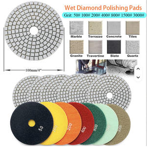 4 "יהלום 3-שלב 100 מ" מ קוטר רטוב ליטוש משטח חיץ עבור אבן גרניט ליטוש oem להתאמה אישית - Product Image 6