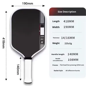 Pala de Pickleball Ben Johns Pro IV 16.5'' T700 Gen4 con Núcleo de Propulsión Gen <span class=keywords><strong>4</strong></span> de Fibra de Carbono para Entrenamiento y Entretenimiento - Product Image 2