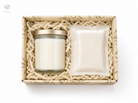 Boîte à bougies en carton rigide, fabrication directe usine, avec couvercle et base, emballage cadeau haut de gamme, idéale pour bijoux et cosmétiques