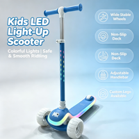 Trottinette Enfant 3 Roues Pliable à Hauteur Réglable avec Roues LED Clignotantes en PU – Prix de Gros Abordable pour Tout-petits