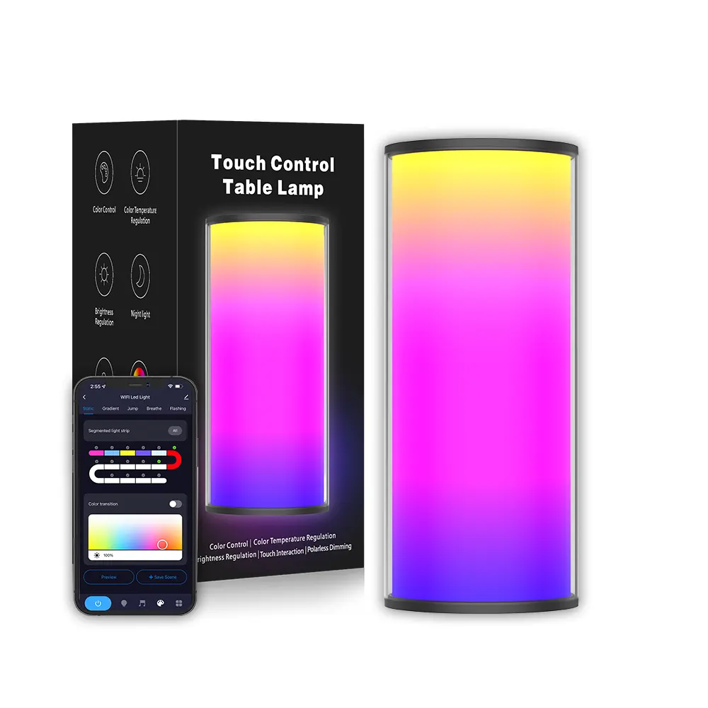 Color Change Tuya Smart Lamp LED Night Light Speaker Touch Sensor Tap Control Night Light