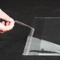 Sac de rangement auto-adhésif pour ordinateur portable, compatible micro-ondes, transparent OPP, impression sérigraphique, pour chargeurs, câbles de données, disques durs numériques