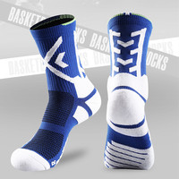 Chaussettes de course longue distance avec coussinets en tissu éponge, ventilation en maille, évacuation rapide de la transpiration, orteils et talon renforcés, chaussettes de sport