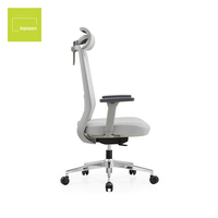 Chaise de bureau pivotante ergonomique en maille pour ordinateur, avec accoudoirs réglables, nouveau design, vente directe usine