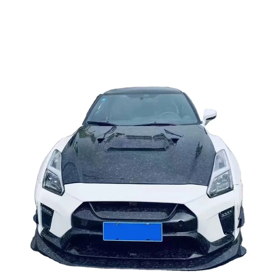 Для GTR R35 VRS facelift половинчатый карбоновый передний бампер губа из углеродного волокна капот диффузор боковые юбки спойлер крыло