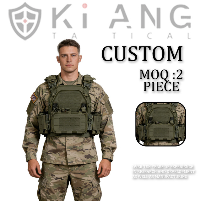 KIANG Factory Custom Molle Laser Webbing Tactical Vest for Tactical Plate Carrier Quick Release Tactical Vest