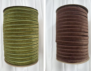 <span class=keywords><strong>Ruban</strong></span> de velours coloré de 10 mm en gros, fabriqué en Chine, pour vêtements et emballages cadeaux, textiles de maison, décorations de Noël - Product Image 1