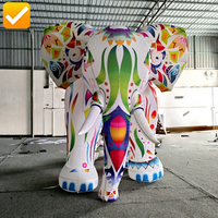 Éléphant gonflable géant personnalisé, éléphant gonflable coloré pour spectacle sur scène