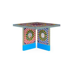 Tavolino <span class=keywords><strong>da</strong></span> Caffè di Lusso in Stile Siciliano, Fatto a Mano con Stampa Artistica su Legno Massello, per Arredamento di Ville e Residenze di Lusso - Product Image 2