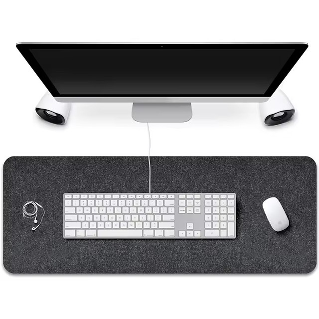 Oversize Big Felt Anti Slip Desk Mat Xxl Elegant Felt Mouse Pad Keyboard Mat for Office