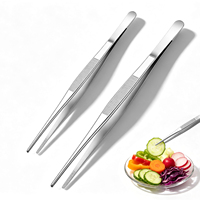 Pinces de cuisine professionnelles en acier inoxydable 25cm 30cm, pinces de précision pour la cuisson, le barbecue, la garniture, outils de chef culinaire