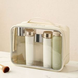 Bolsa de Aseo Transparente Impermeable de PU, Bolsa de Maquillaje de PVC Transparente con Logotipo Personalizado - Product Image 6