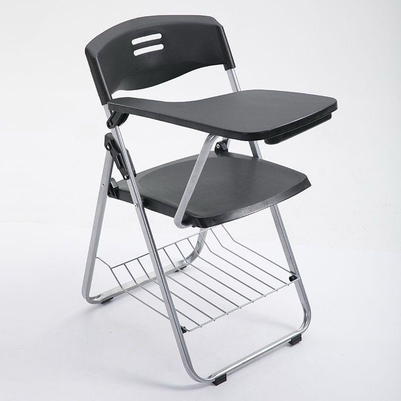 Colorful School Furniture Folding Plastic Student Study Chair With Writing  Pad Training Chair