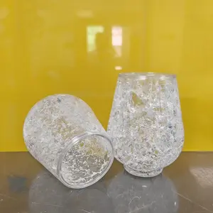 プラスチック製の二重層アイスクリスタルカップ二重壁ワイングラス、ジェルフィラー付き冷却ガラスプラスチックは冷たく飲み続けます