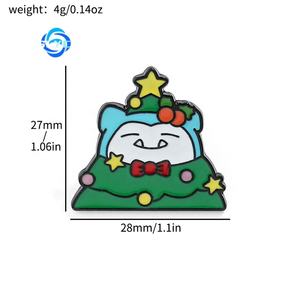 Broche de Noël mignonne de la série <span class=keywords><strong>Pokémon</strong></span>, badge en métal, épingle, design de personnage de dessin animé pour cadeau de vacances - Product Image 2