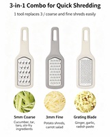 Ustensiles de cuisine, mini-râpe 3 en 1, râpe multifonctionnelle pour la maison, éplucheur de légumes en acier inoxydable, trancheuse de légumes