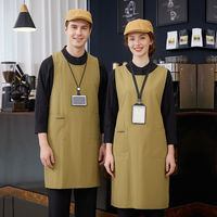 Uniforme d'été pour personnel de restaurant 2508-10, tenue de service à manches courtes, hôtel, café, restauration rapide, vêtements de travail professionnels pour équipe, 100% coton