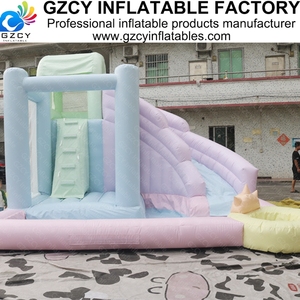 Château <span class=keywords><strong>gonflable</strong></span> de haute qualité en PVC mat blanc avec housse amovible à vendre - Product Image 2