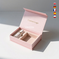 Emballage de luxe personnalisé biodégradable pour produits de beauté et soins de la peau, avec finition mate, doublure en éponge et fermeture magnétique, boîte cadeau sur mesure